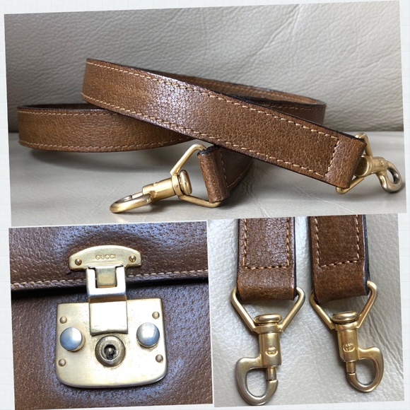 Authenticated Rare Vintage Gucci Kelly Key Lock Brown...
